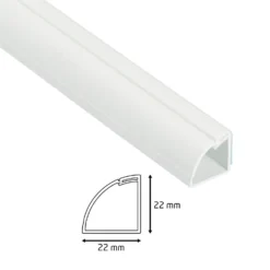 D-Line Quadrant Self Adhesive Decorative Trunking 22mm X 22mm X 2m White -None || EGLO || Energizer Sales 12804735 1364833236244108
