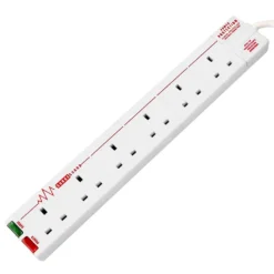 None Masterplug 6 Socket Surge Extension Lead 4m White