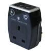 None Masterplug Surge USB Charger With Plug Through Black