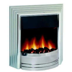 Dimplex Castillo Optiflame® Freestanding 2kW Electric Fire Freestanding - Silver & Chrome