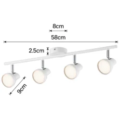 Artemis 4 Bar LED Spotlight - White -None || EGLO || Energizer Sales 12810124 4774843073009076