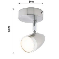 Vector 1 Bar LED Spotlight - Satin Nickel 8 Vector 1 Bar LED Spotlight - Satin Nickel -None || EGLO || Energizer Sales 12810127 1034840948074390