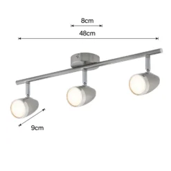 Vector 3 Bar LED Spotlight - Satin Nickel 8 Vector 3 Bar LED Spotlight - Satin Nickel -None || EGLO || Energizer Sales 12810129 1394843073337084