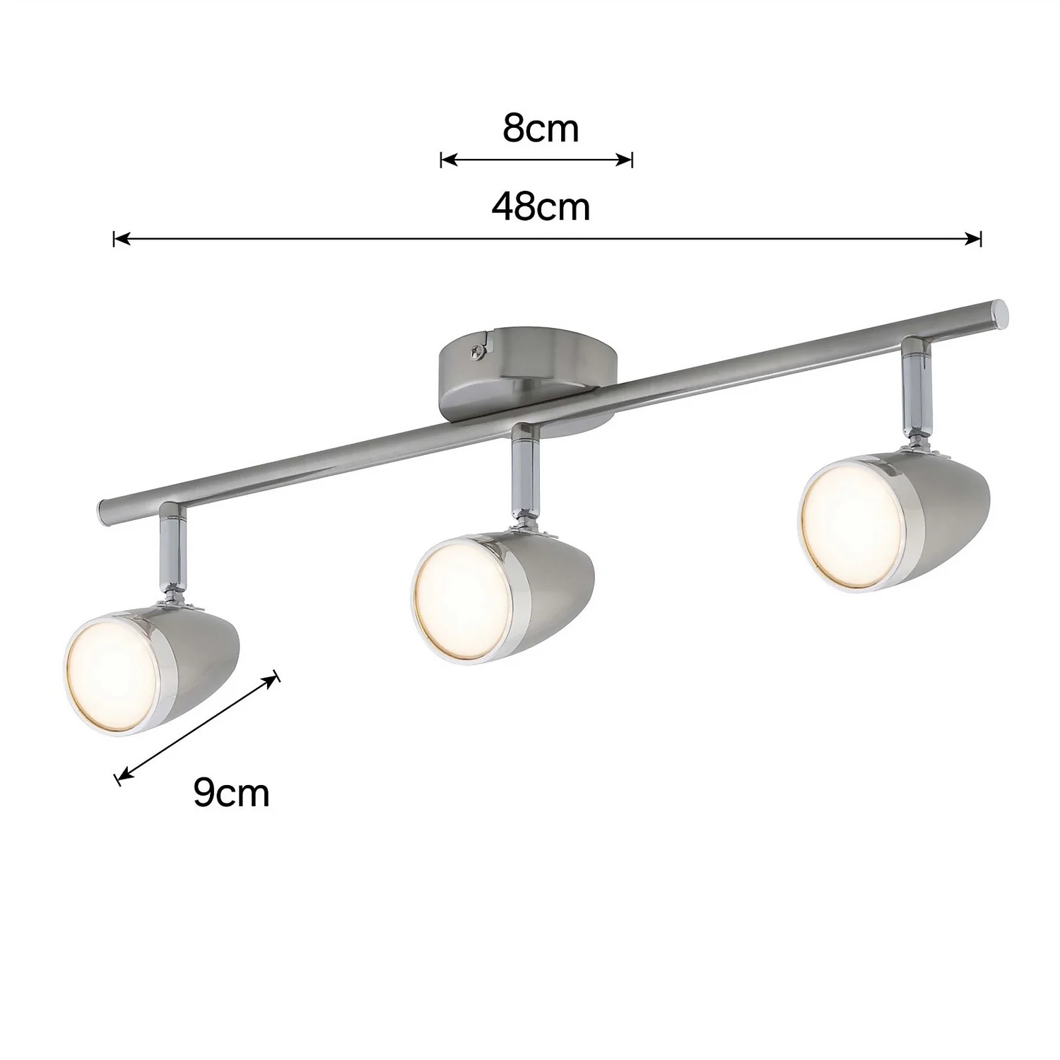 Vector 3 Bar LED Spotlight - Satin Nickel 4 Vector 3 Bar LED Spotlight - Satin Nickel - Image 4