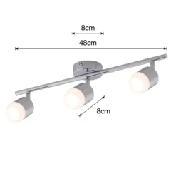 Pallas 3 Bar 4W LED Spotlight - Chrome -None || EGLO || Energizer Sales 12810235 2004843073762379