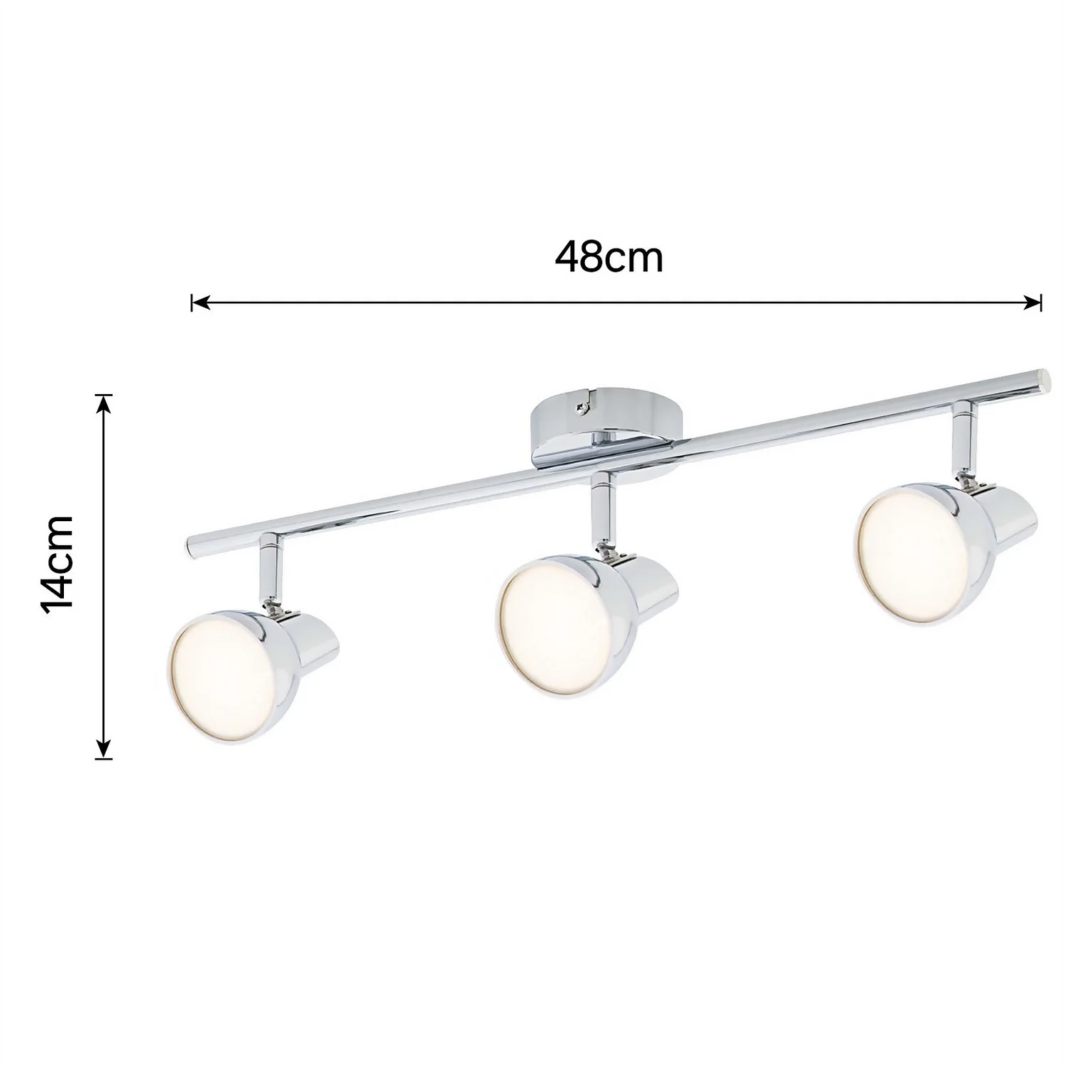 Apollo 3 Lamp LED Spotlight Bar - Chrome 4 Apollo 3 Lamp LED Spotlight Bar - Chrome - Image 4