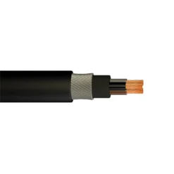 None Pitacs 1.5mm 3 Core Steel Armoured Cable 25m Black 6943X