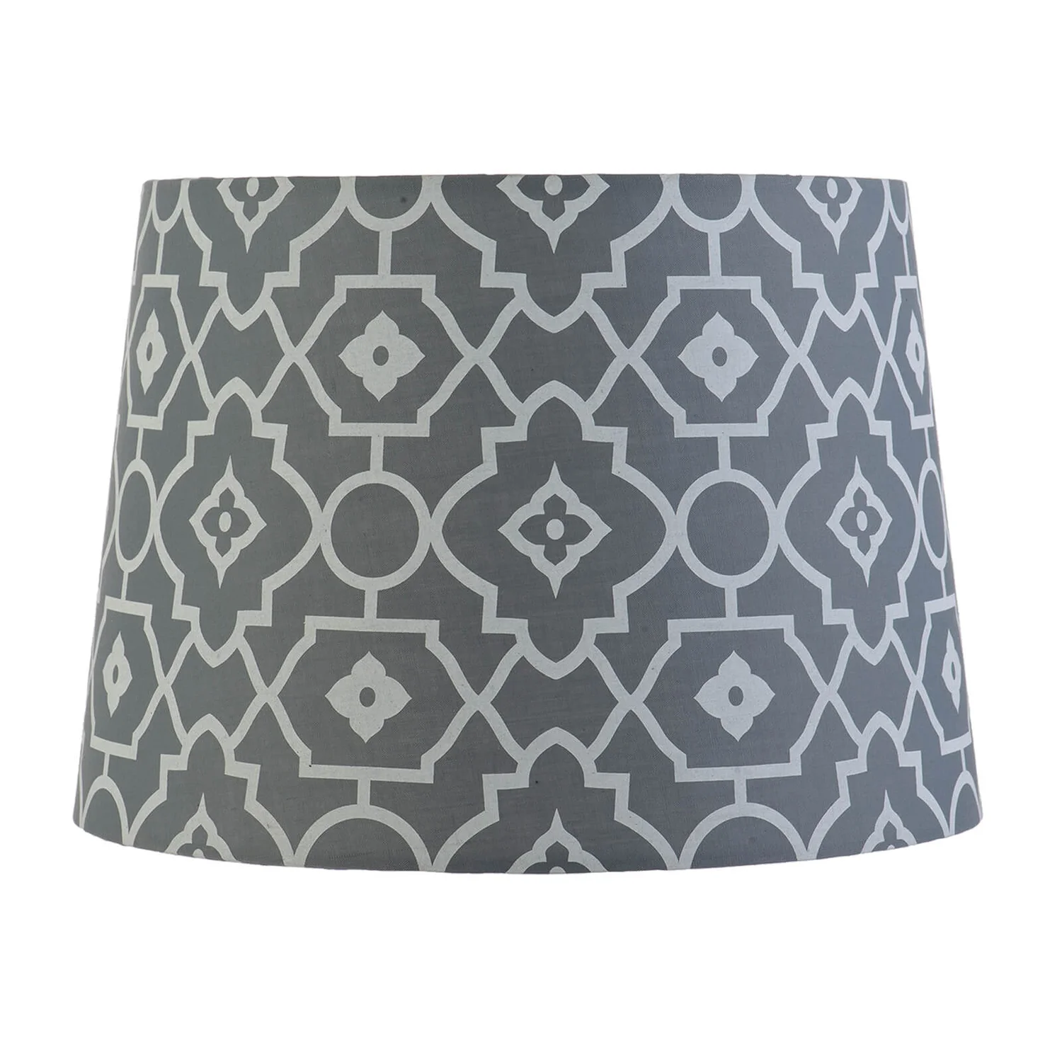 Patterned Tapered Lamp Shade - Grey 1 Patterned Tapered Lamp Shade - Grey