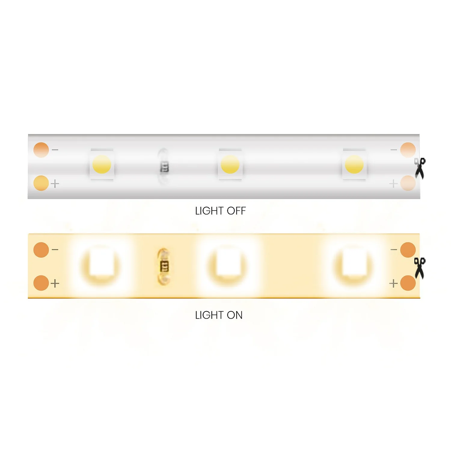 Warm White LED Flex Strip Light 4 Pack 4 Warm White LED Flex Strip Light 4 Pack - Image 4