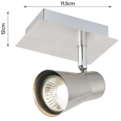 Swansea 1x 35W Spotlight - Brushed Stainless Steel -None || EGLO || Energizer Sales 12813668 1984843086320901