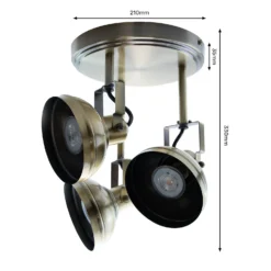 Ditavon 3x 35W Spotlight - Antique Brass -None || EGLO || Energizer Sales 12813803 4364967163243009