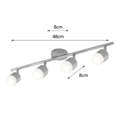 Pallas 4x 5W LED Spotlight - Chrome -None || EGLO || Energizer Sales 12813806 5574843086961875