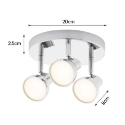 Apollo 3x 5W Round Plate LED Spotlight - Chrome 8 Apollo 3x 5W Round Plate LED Spotlight - Chrome -None || EGLO || Energizer Sales 12813810 1244843087160541