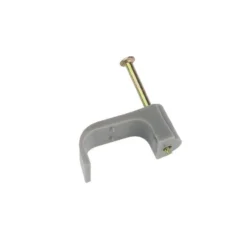 Masterplug Twin & Earth Cable Clips 10mm Grey 20 Pack