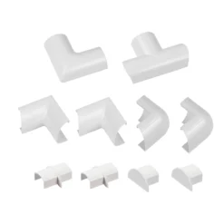 D-Line Mini Decorative Trunking Clip Over 10 Piece Accessory Multipack 30mm X 15mm White