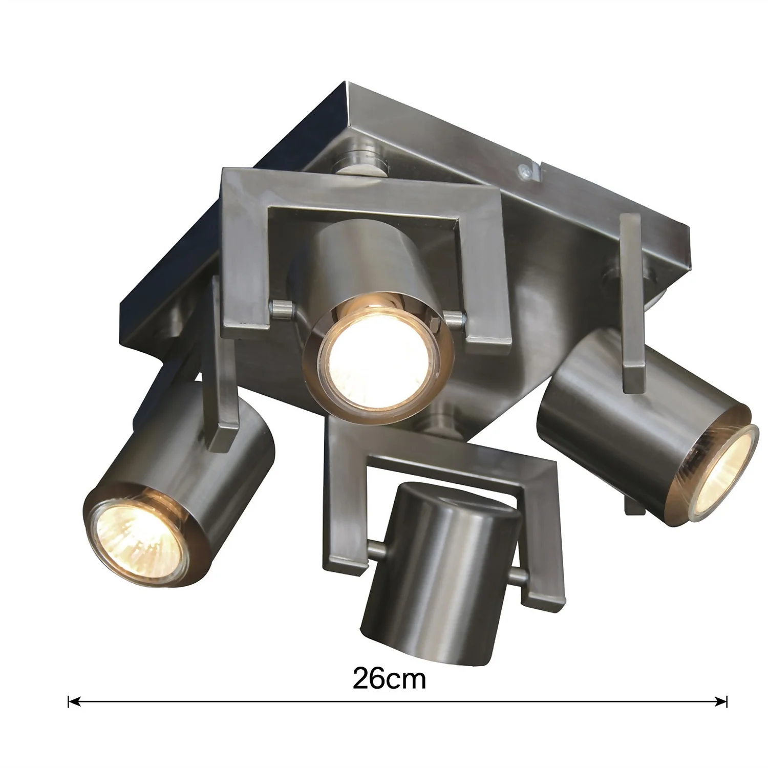 Yorkie 4 Lamp Spotlight Plate - Satin Nickel 4 Yorkie 4 Lamp Spotlight Plate - Satin Nickel - Image 4