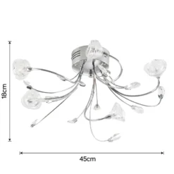 Flora 5 Lamp Semi-Flush Ceiling Light -None || EGLO || Energizer Sales 12815958 1754938641863368