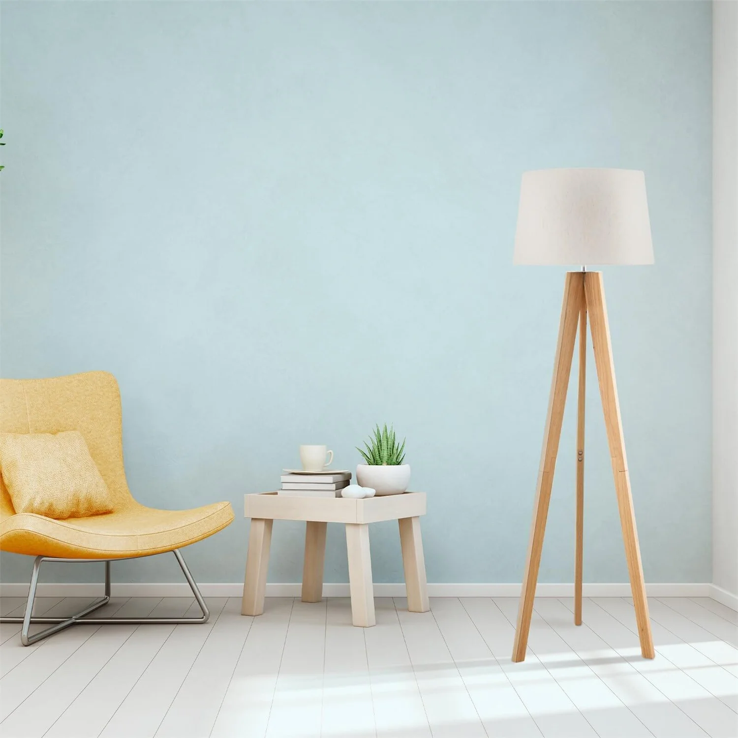 Poppy Tripod Floor Lamp - Natural 1 Poppy Tripod Floor Lamp - Natural