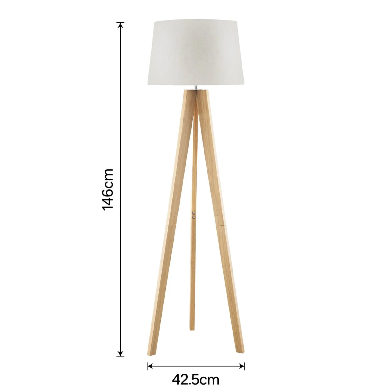 Poppy Tripod Floor Lamp - Natural 7 Poppy Tripod Floor Lamp - Natural - Image 7