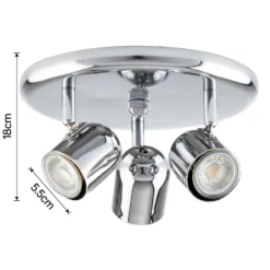 Phoenix 3 Lamp Spotlight - Chrome -None || EGLO || Energizer Sales 12816706 1904843347999741