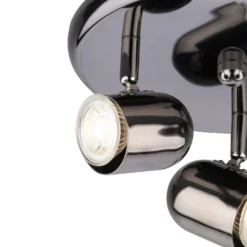 Phoenix 3 Lamp Spotlight Plate - Black Chrome -None || EGLO || Energizer Sales 12816709 3364855431723717