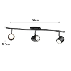 Phoenix 3 Lamp Spotlight Bar - Black Chrome -None || EGLO || Energizer Sales 12816713 3154843348265850
