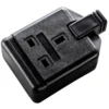 Masterplug 1 Socket Heavy Duty Rewirable Trailing Socket Black