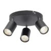 Travis 3 Light Spotlight Plate - Black