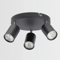 Travis 3 Light Spotlight Plate - Black -None || EGLO || Energizer Sales 12818059 4344843359610875