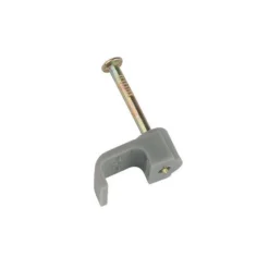 Masterplug Twin & Earth Cable Clips 1.5mm Grey 50 Pack