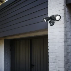 Lutec Shrimp Twin Head LED PIR Outdoor Wall Light - Black -None || EGLO || Energizer Sales 12819180 1644952882750379