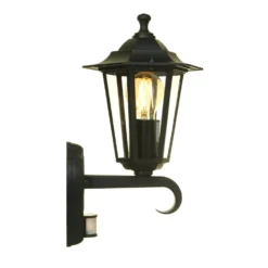 Lutec Corniche PIR Outdoor Wall Lantern - Black -None || EGLO || Energizer Sales 12819204 7284832981468412