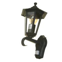 Lutec Corniche PIR Outdoor Wall Lantern - Black -None || EGLO || Energizer Sales 12819204 8204832981700393