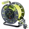Masterplug Pro XT 4 Socket Cable Reel 50m Green/Grey