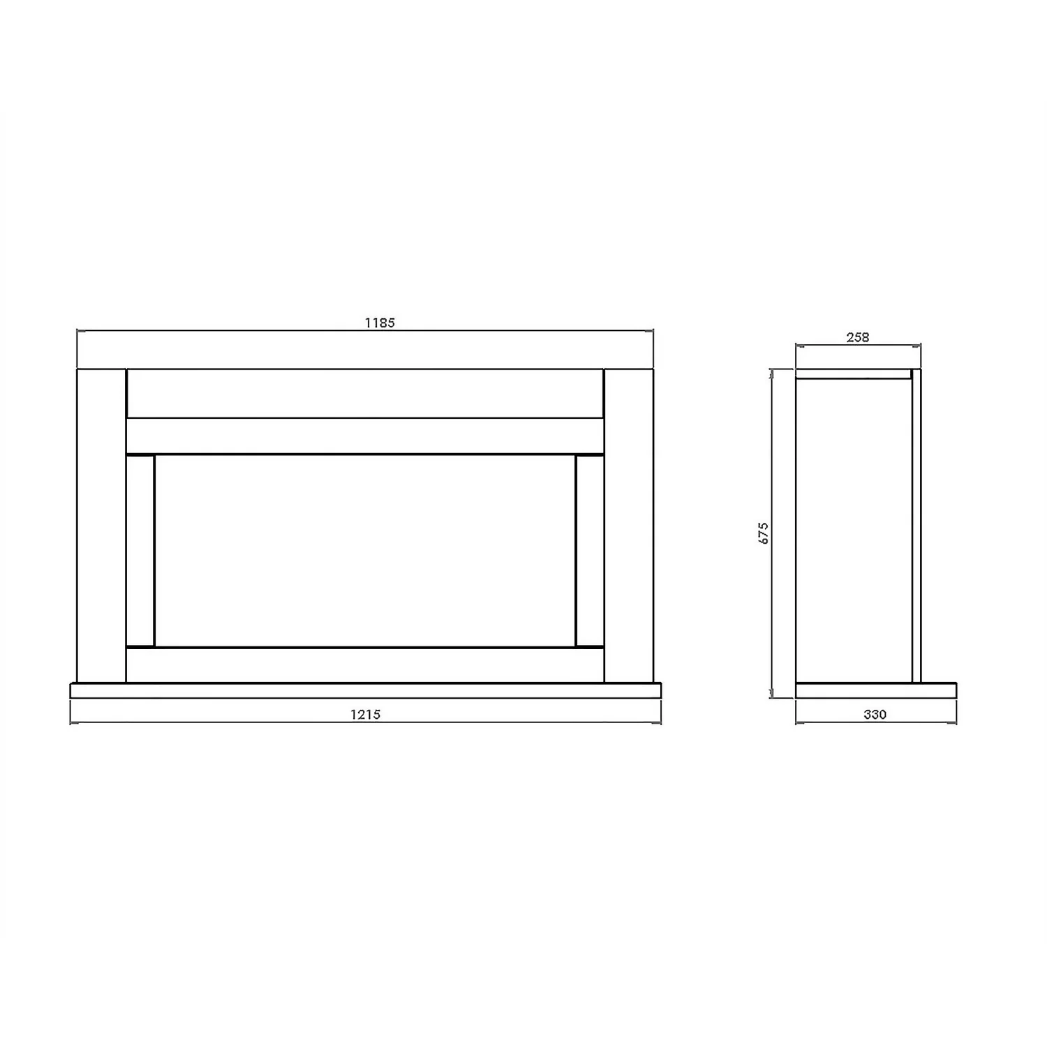 Suncrest Lumley Electric Fire Suite With Flat To Wall Fitting - White 6 Suncrest Lumley Electric Fire Suite With Flat To Wall Fitting - White - Image 6