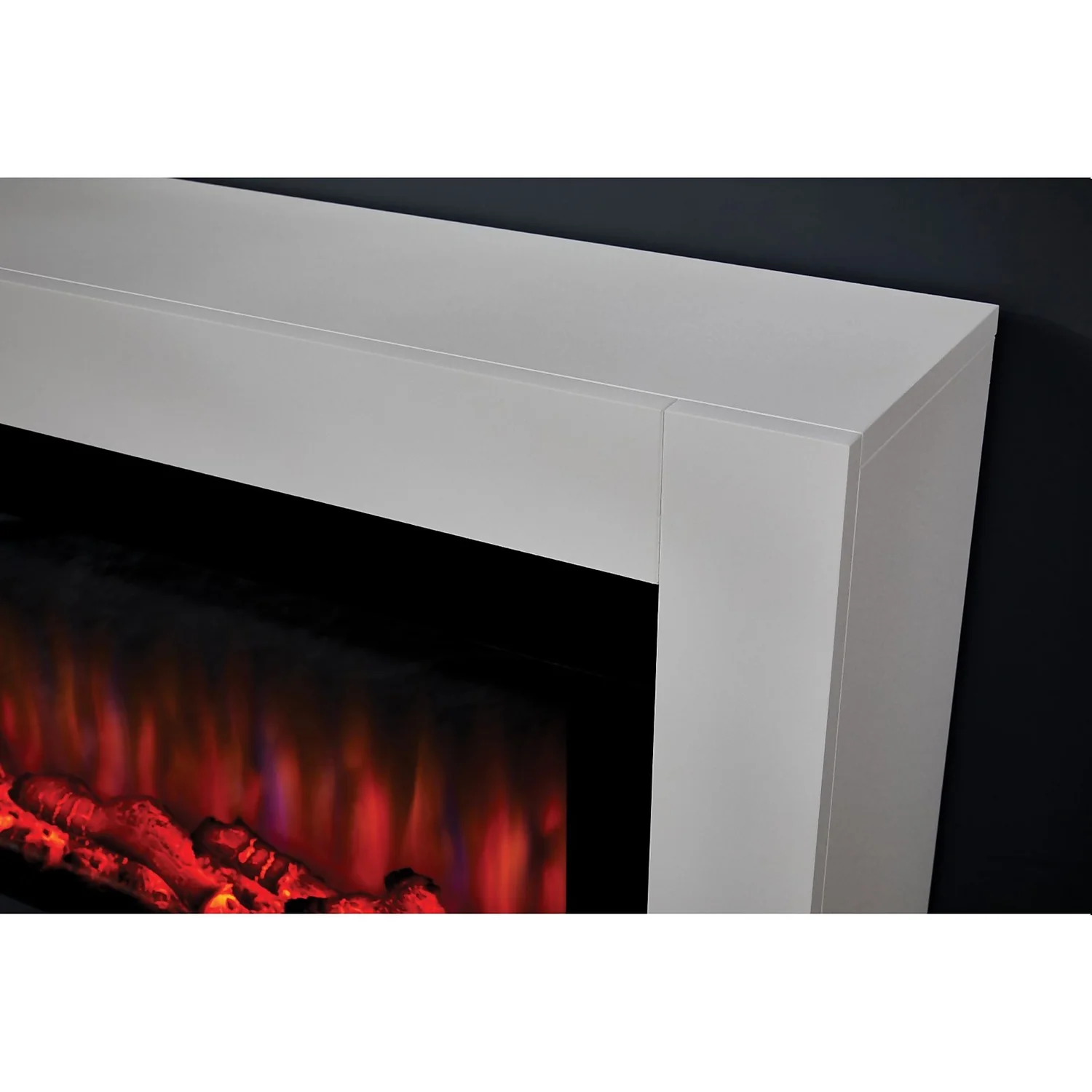 Suncrest Lumley Electric Fire Suite With Flat To Wall Fitting - White 3 Suncrest Lumley Electric Fire Suite With Flat To Wall Fitting - White - Image 3