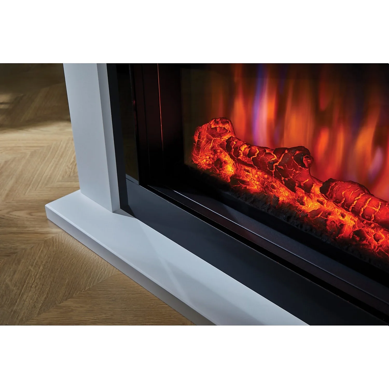 Suncrest Lumley Electric Fire Suite With Flat To Wall Fitting - White 5 Suncrest Lumley Electric Fire Suite With Flat To Wall Fitting - White - Image 5