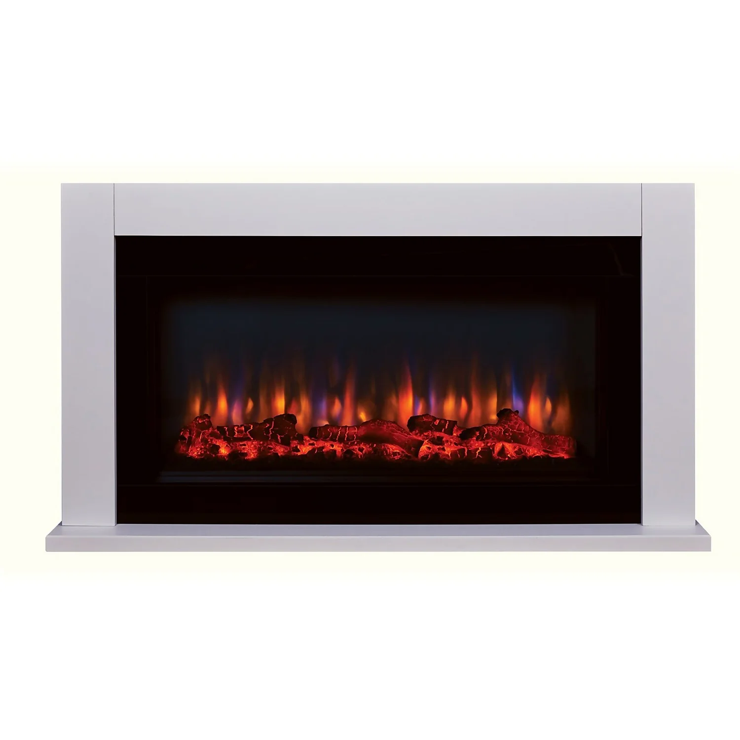 Suncrest Lumley Electric Fire Suite With Flat To Wall Fitting - White 1 Suncrest Lumley Electric Fire Suite With Flat To Wall Fitting - White
