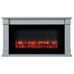 Suncrest Bradbury Electric Fire Suite With Flat To Wall Fitting - White