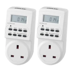 Arlec Weekly Digital Timer Socket White 2 Pack