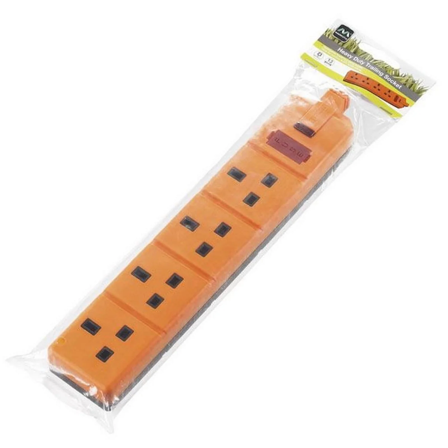 Masterplug 4 Socket Heavy Duty Rewirable Trailing Socket Orange 4 Masterplug 4 Socket Heavy Duty Rewirable Trailing Socket Orange - Image 4