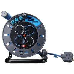 Masterplug Pro XT 4 Socket Cable Reel 25m Blue -None || EGLO || Energizer Sales 12820918 1194832958823410