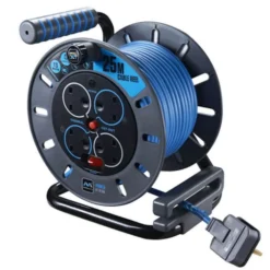Masterplug Pro XT 4 Socket Cable Reel 25m Blue