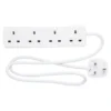 Arlec 4 Socket Extension Lead 1m White