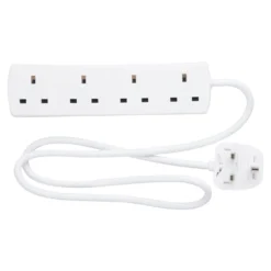 Arlec 4 Socket Extension Lead 1m White