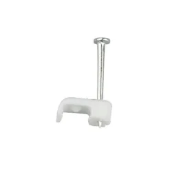 Masterplug Bell Wire Cable Clips White 100 Pack