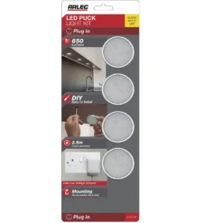 Arlec Warm White LED Puck Light Set -None || EGLO || Energizer Sales 12823690 1034833197033640