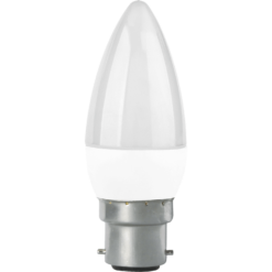 TCP LED Candle 60W B22 Coat Warm Light Bulb - 2 Pack