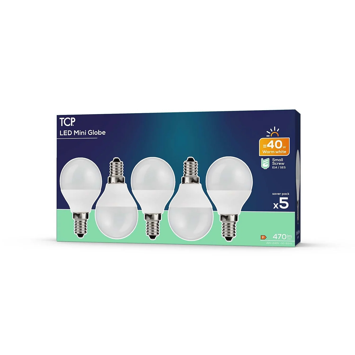 TCP LED Globe 40W SES Warm Non Dimmable Light Bulb - 5 Pack 2 TCP LED Globe 40W SES Warm Non Dimmable Light Bulb - 5 Pack - Image 2