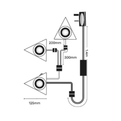 Arlec 3 Pack LED Triangle Cabinet Lights -None || EGLO || Energizer Sales 12825180 8295007594561258